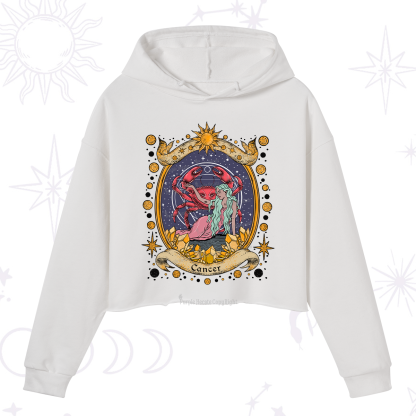 Purplehecate Celestial Cancer Zodiac Crop Hoodie
