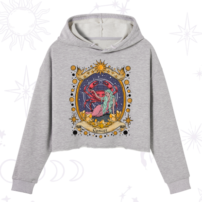 Purplehecate Celestial Cancer Zodiac Crop Hoodie