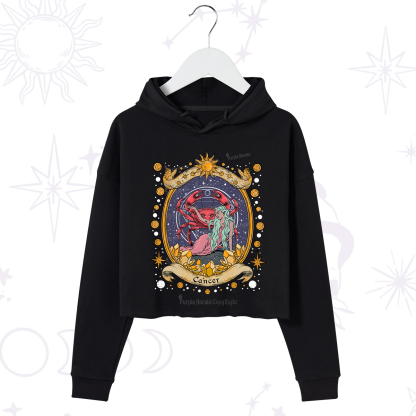 Purplehecate Celestial Cancer Zodiac Crop Hoodie