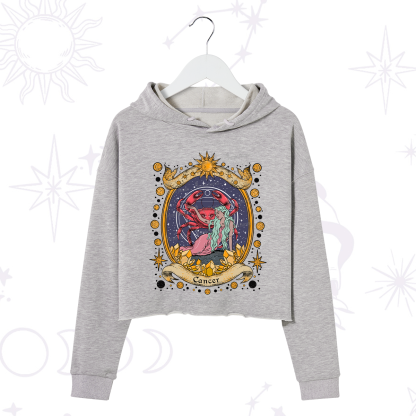 Purplehecate Celestial Cancer Zodiac Crop Hoodie