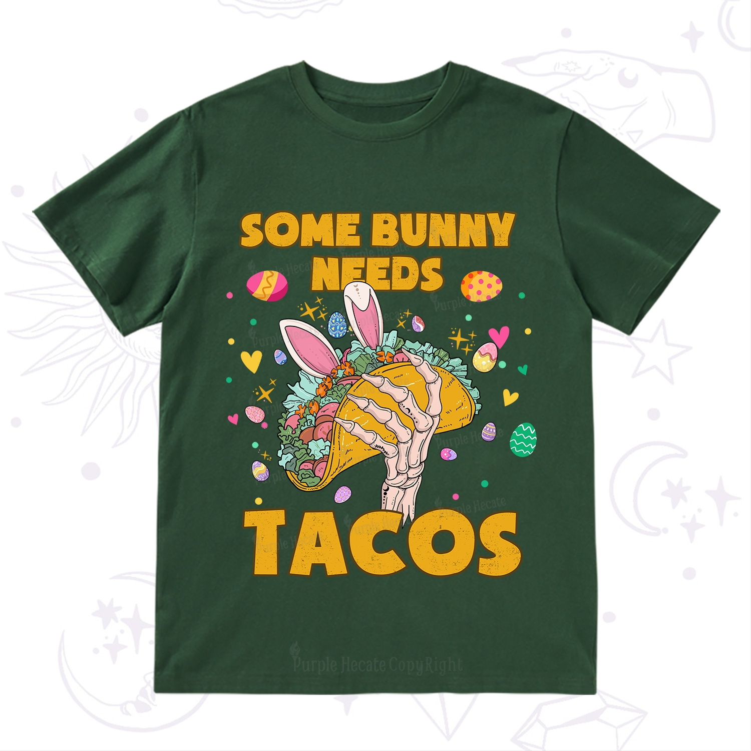 Purplehecate Some Bunny Needs Tacos Easter T-Shirt