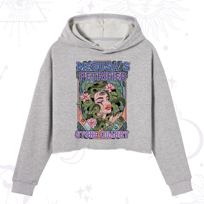Purplehecate The Gorgon with Snake Hair Medusa Crop Hoodie