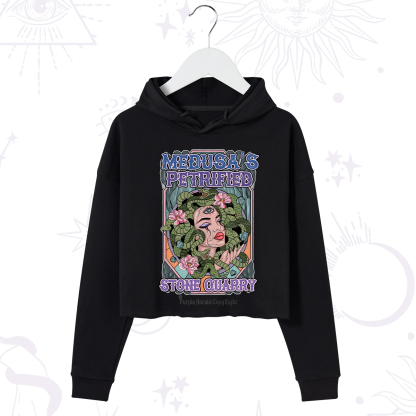 Purplehecate The Gorgon with Snake Hair Medusa Crop Hoodie
