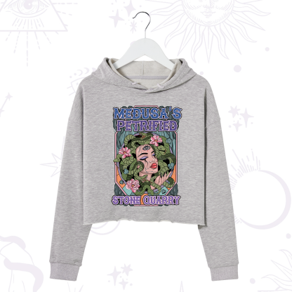 Purplehecate The Gorgon with Snake Hair Medusa Crop Hoodie