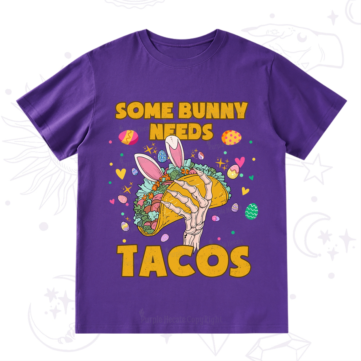 Purplehecate Some Bunny Needs Tacos Easter T-Shirt