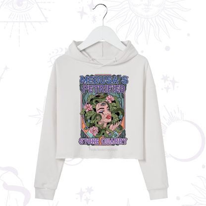 Purplehecate The Gorgon with Snake Hair Medusa Crop Hoodie