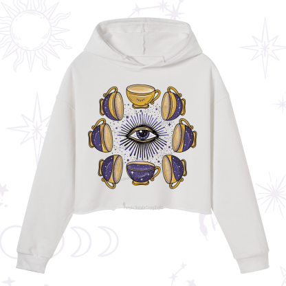 Purplehecate Moon Phase Coffee Lover Crop Hoodie
