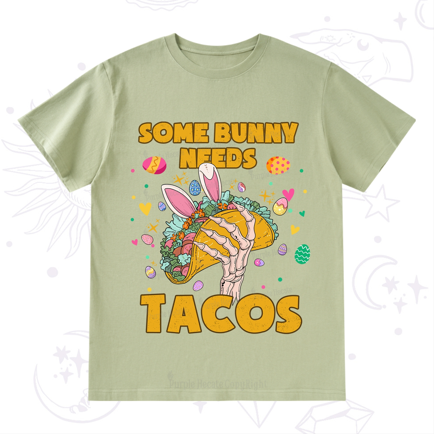 Purplehecate Some Bunny Needs Tacos Easter T-Shirt