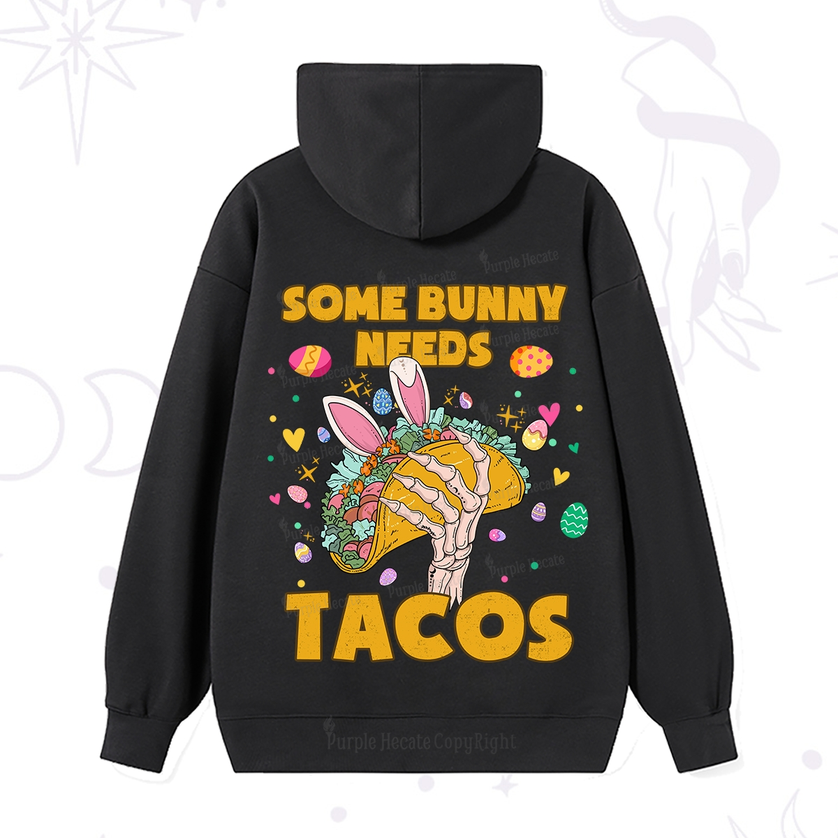 Purplehecate Some Bunny Needs Tacos Easter Hoodie