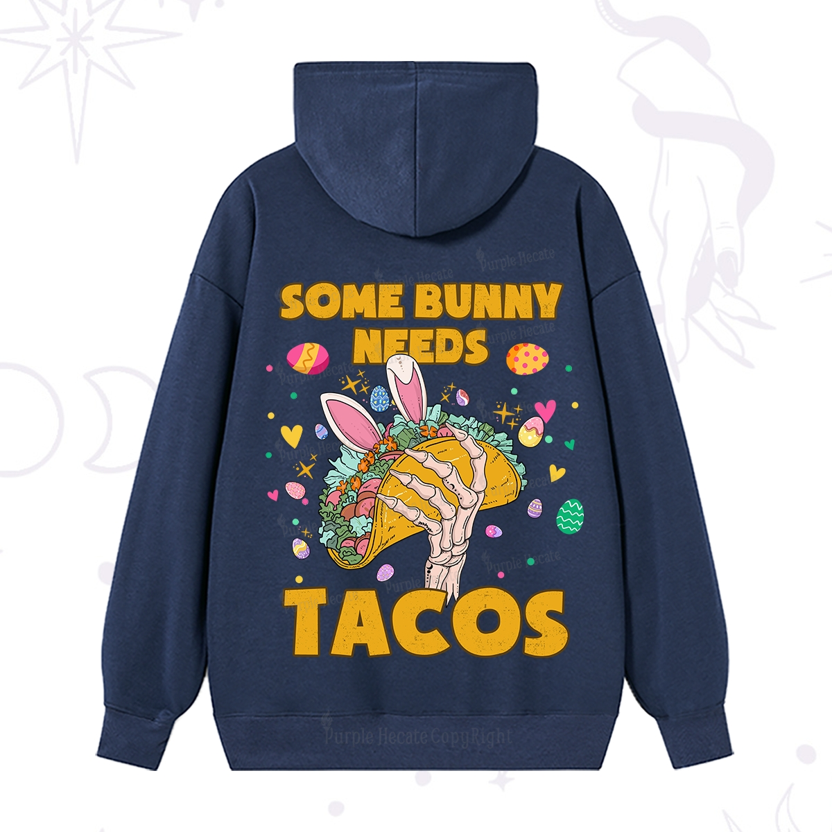 Purplehecate Some Bunny Needs Tacos Easter Hoodie