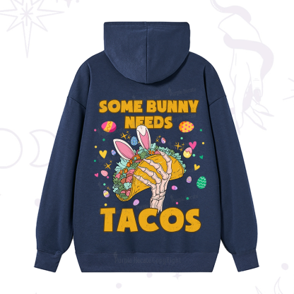 Purplehecate Some Bunny Needs Tacos Easter Hoodie