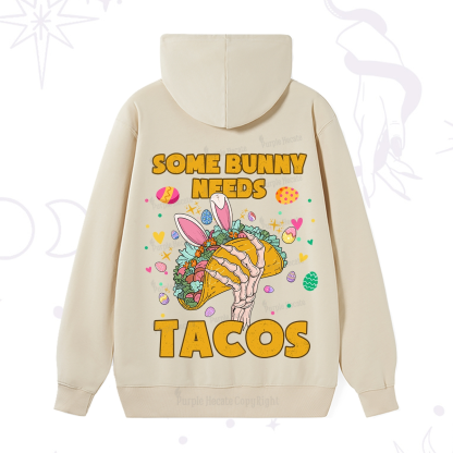 Purplehecate Some Bunny Needs Tacos Easter Hoodie