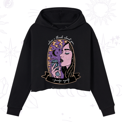 Purplehecate When I Think About You Crop Hoodie