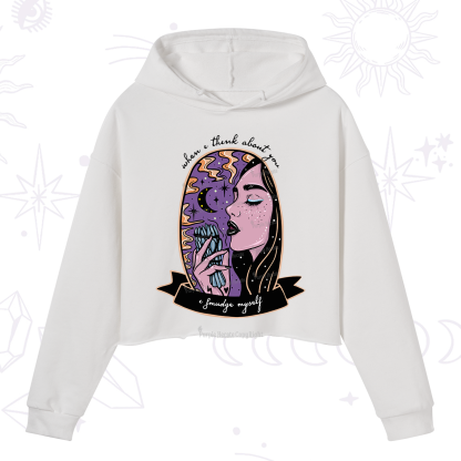 Purplehecate When I Think About You Crop Hoodie