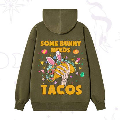 Purplehecate Some Bunny Needs Tacos Easter Hoodie
