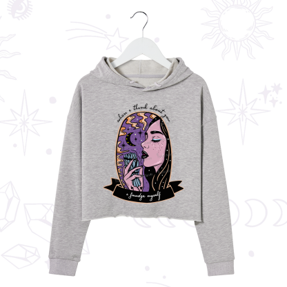 Purplehecate When I Think About You Crop Hoodie