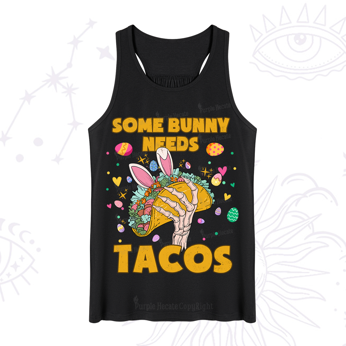 Purplehecate Some Bunny Needs Tacos Easter Tank