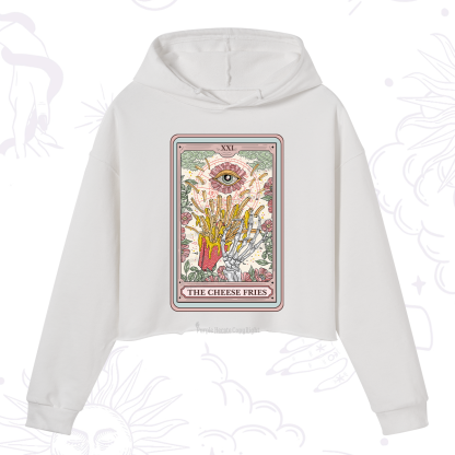 Purplehecate The Cheese Fries Tarot Crop Hoodie