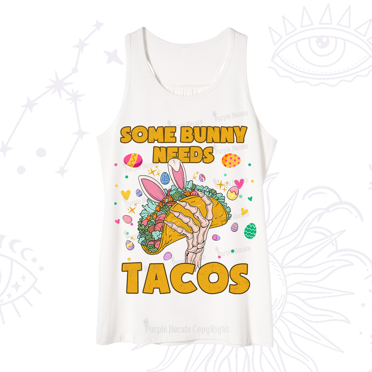 Purplehecate Some Bunny Needs Tacos Easter Tank