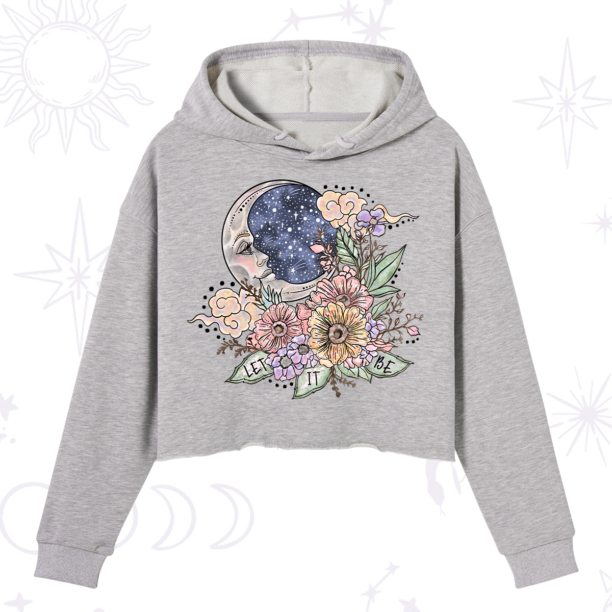 Purplehecate Let It Be Crop Hoodie