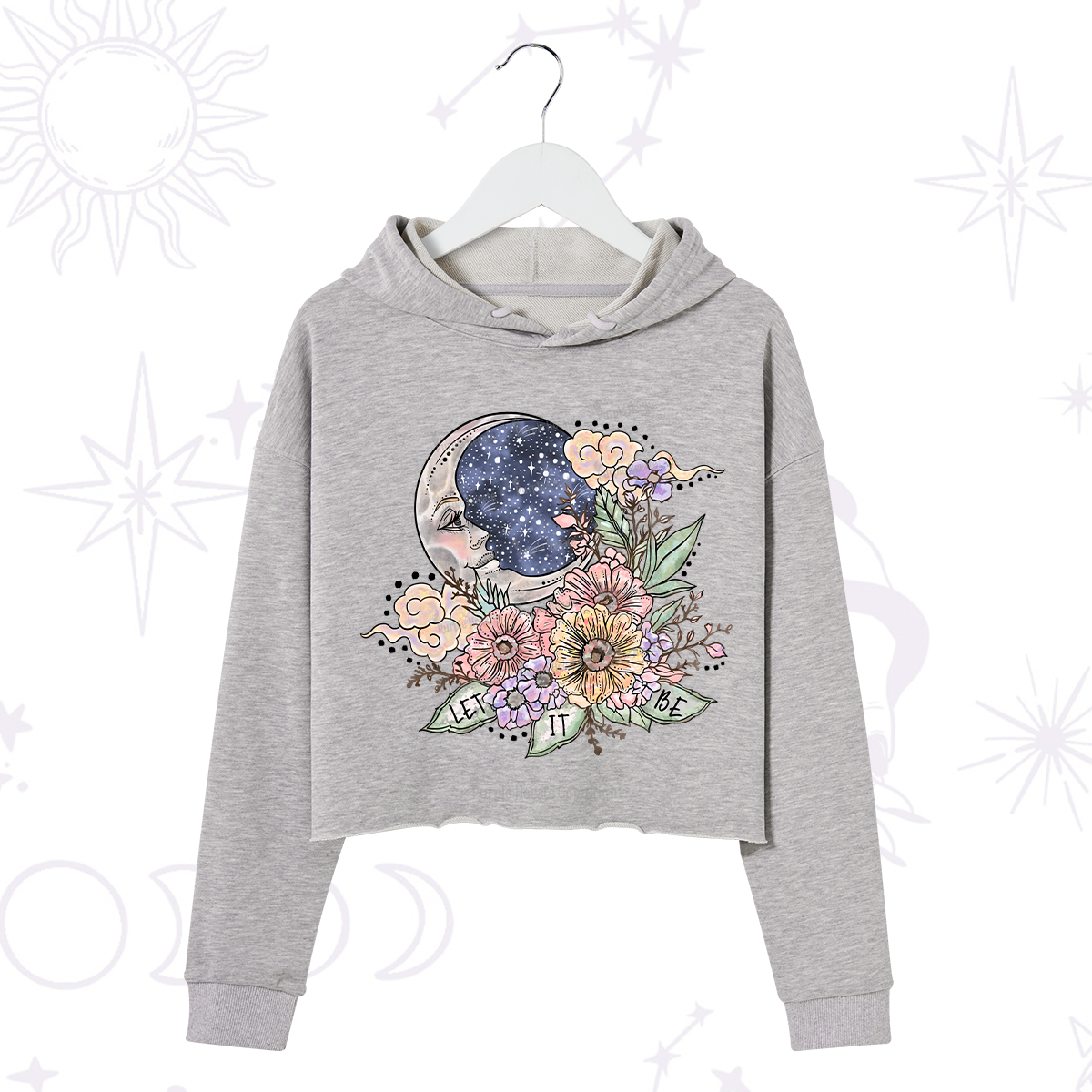 Purplehecate Let It Be Crop Hoodie