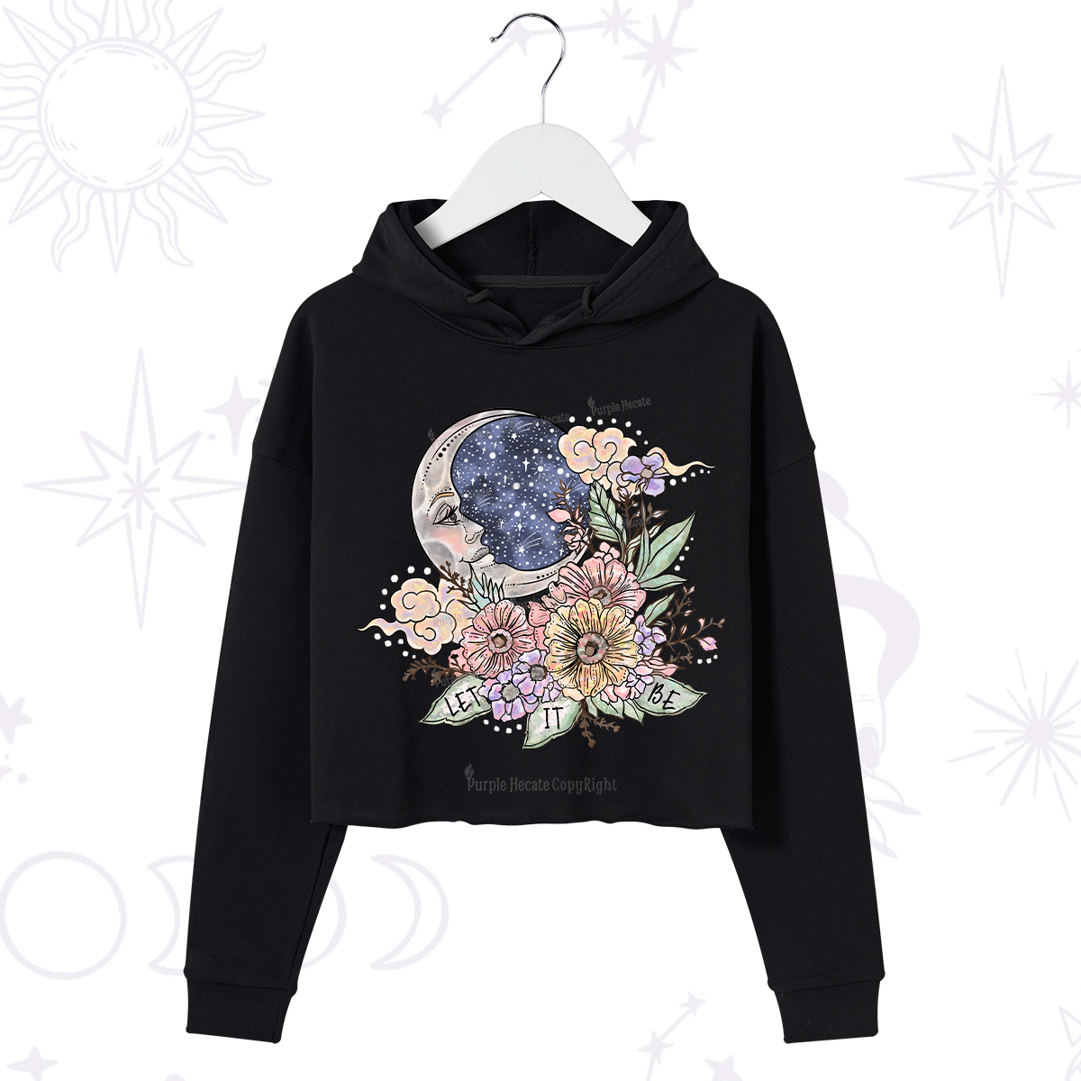 Purplehecate Let It Be Crop Hoodie