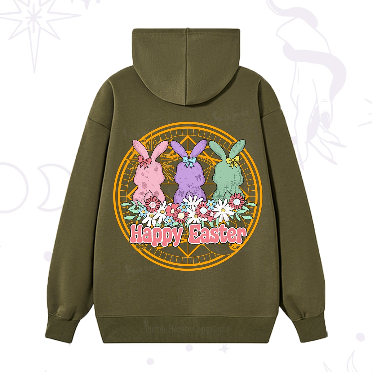 Purplehecate Happy Easter Bunny Hoodie