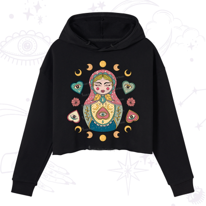 Purplehecate Nesting Doll Crop Hoodie
