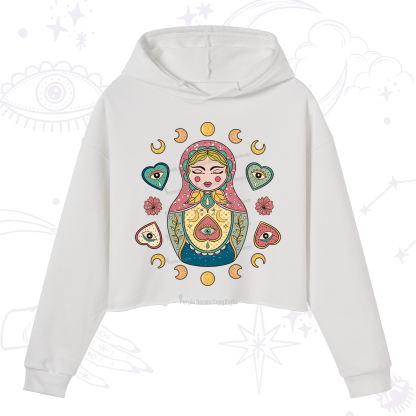 Purplehecate Nesting Doll Crop Hoodie
