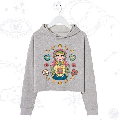 Purplehecate Nesting Doll Crop Hoodie