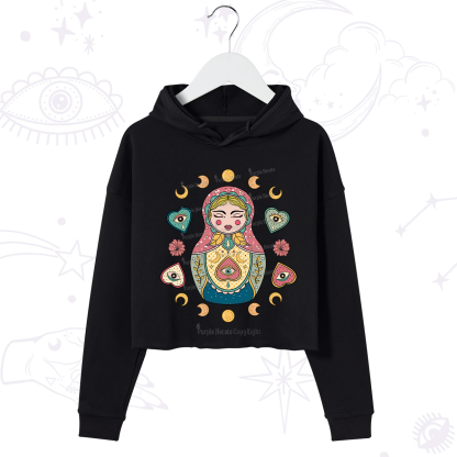 Purplehecate Nesting Doll Crop Hoodie