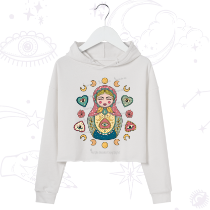 Purplehecate Nesting Doll Crop Hoodie