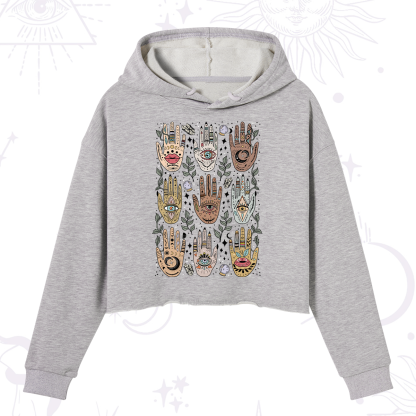 Purplehecate Helping Hands Crop Hoodie