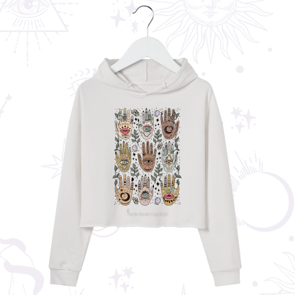 Purplehecate Helping Hands Crop Hoodie