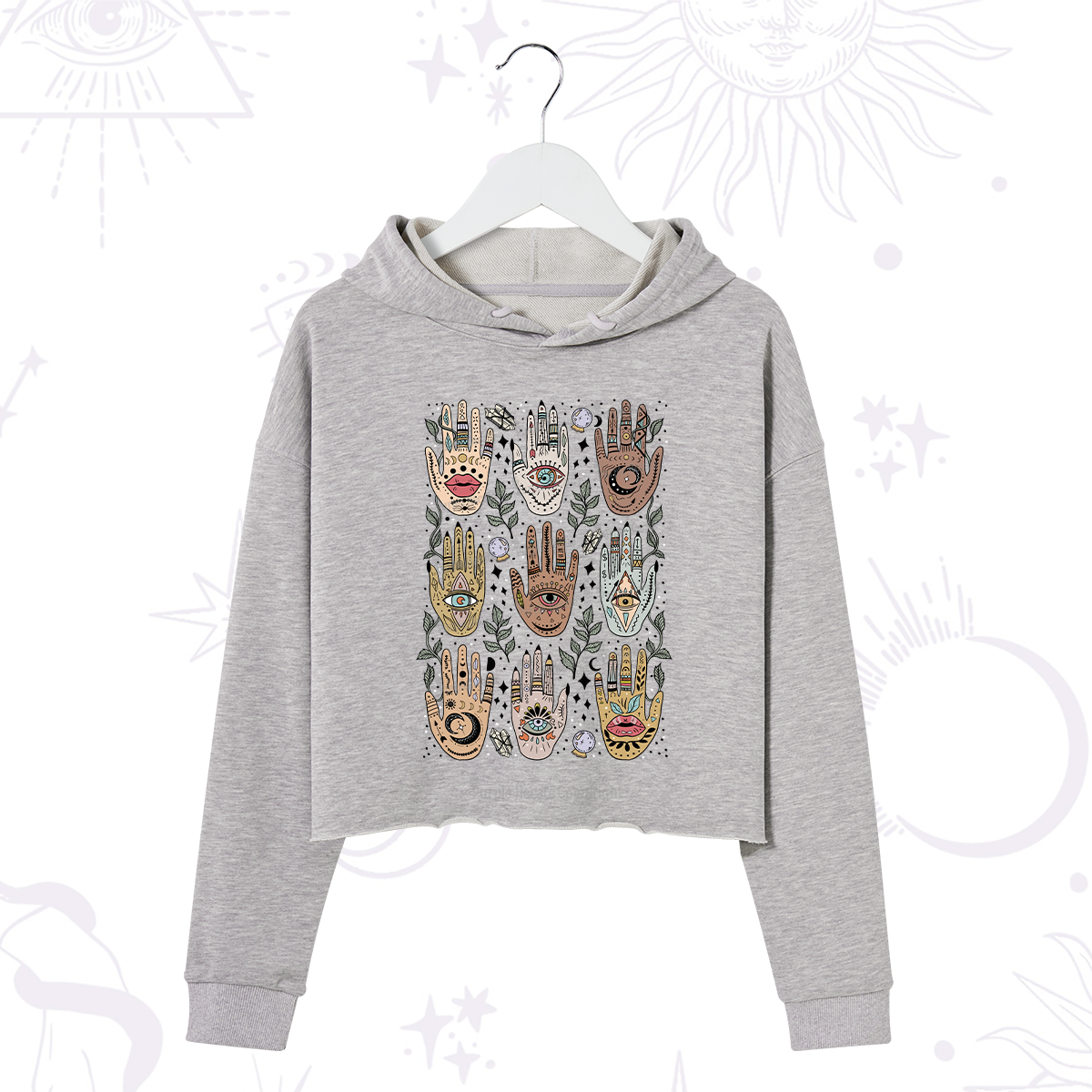 Purplehecate Helping Hands Crop Hoodie