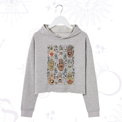 Purplehecate Helping Hands Crop Hoodie