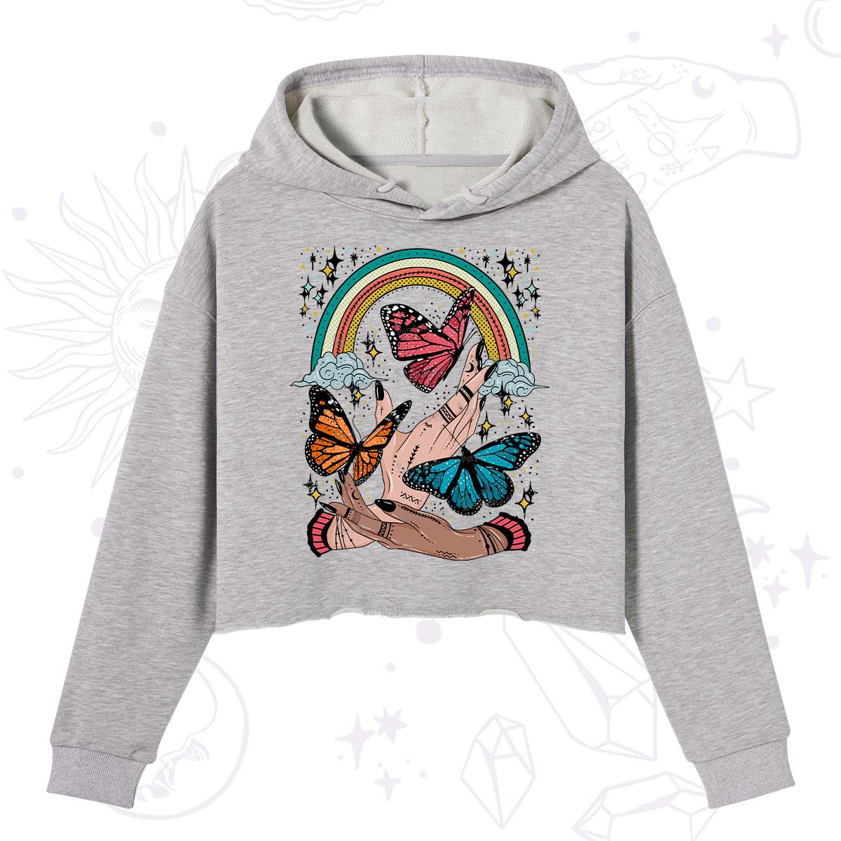 Purplehecate Metamorphoses Crop Hoodie