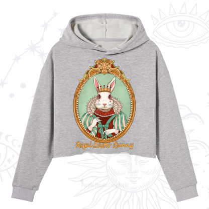 Purplehecate Regal Easter Bunny Crop Hoodie