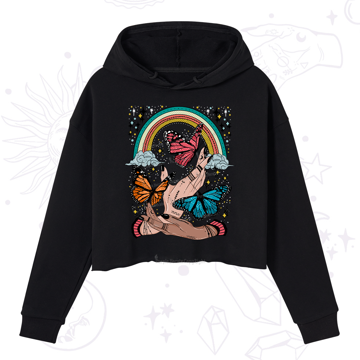 Purplehecate Metamorphoses Crop Hoodie