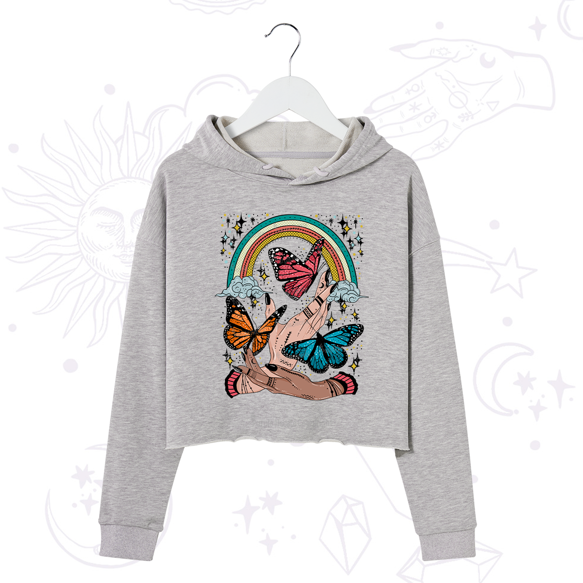 Purplehecate Metamorphoses Crop Hoodie