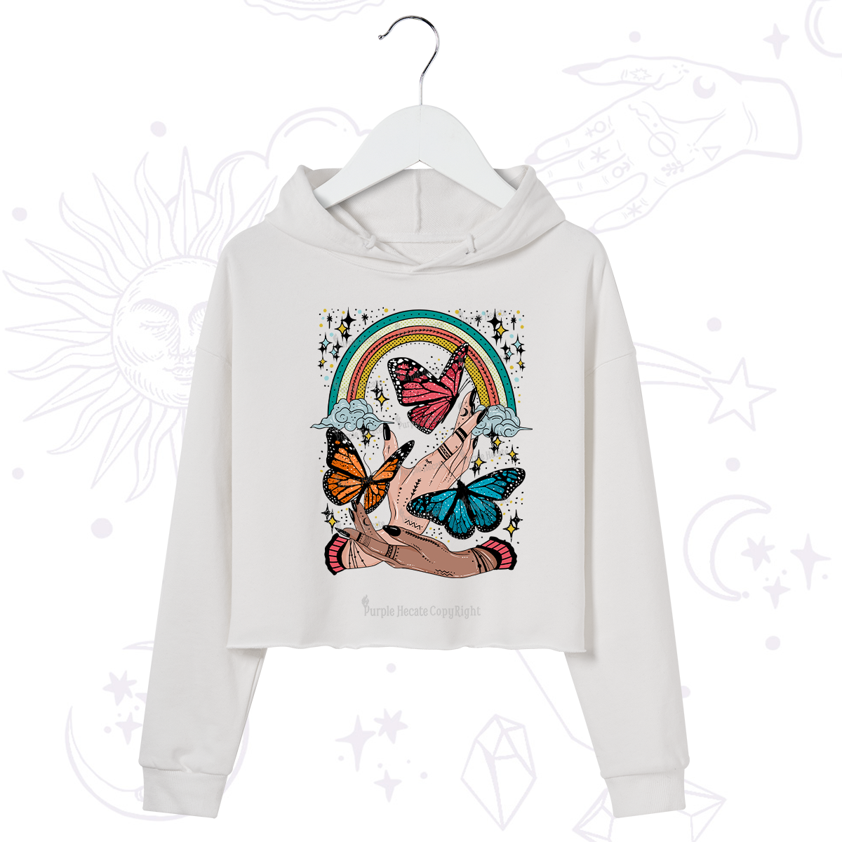 Purplehecate Metamorphoses Crop Hoodie