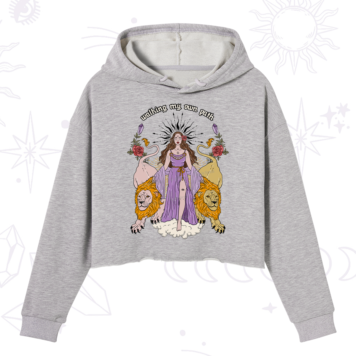 Purplehecate The Goddess Walking My Own Path Crop Hoodie
