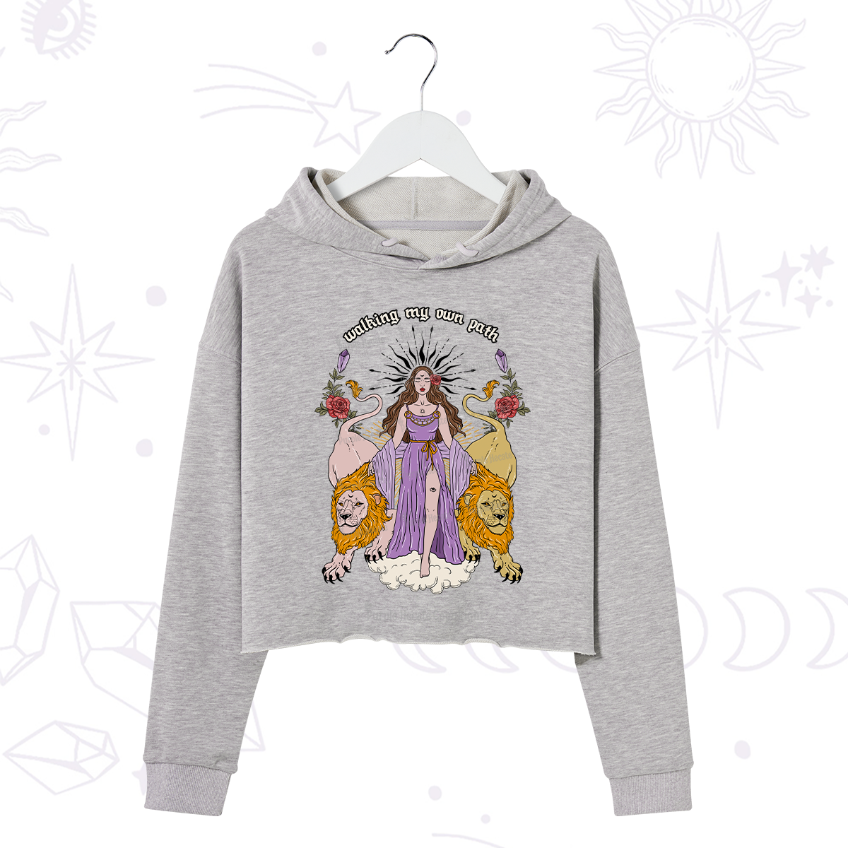Purplehecate The Goddess Walking My Own Path Crop Hoodie