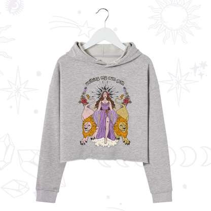 Purplehecate The Goddess Walking My Own Path Crop Hoodie