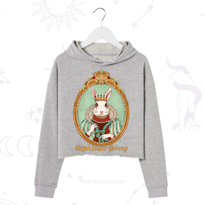 Purplehecate Regal Easter Bunny Crop Hoodie