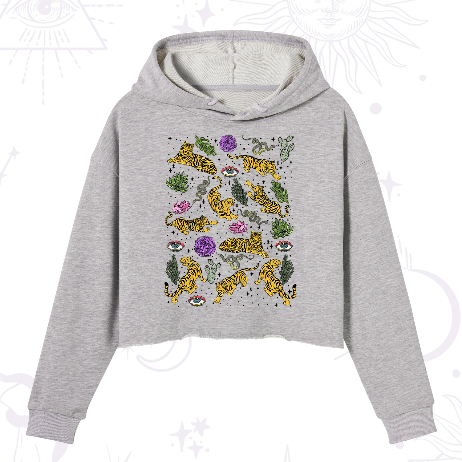 Purplehecate Desert Tiger Crop Hoodie