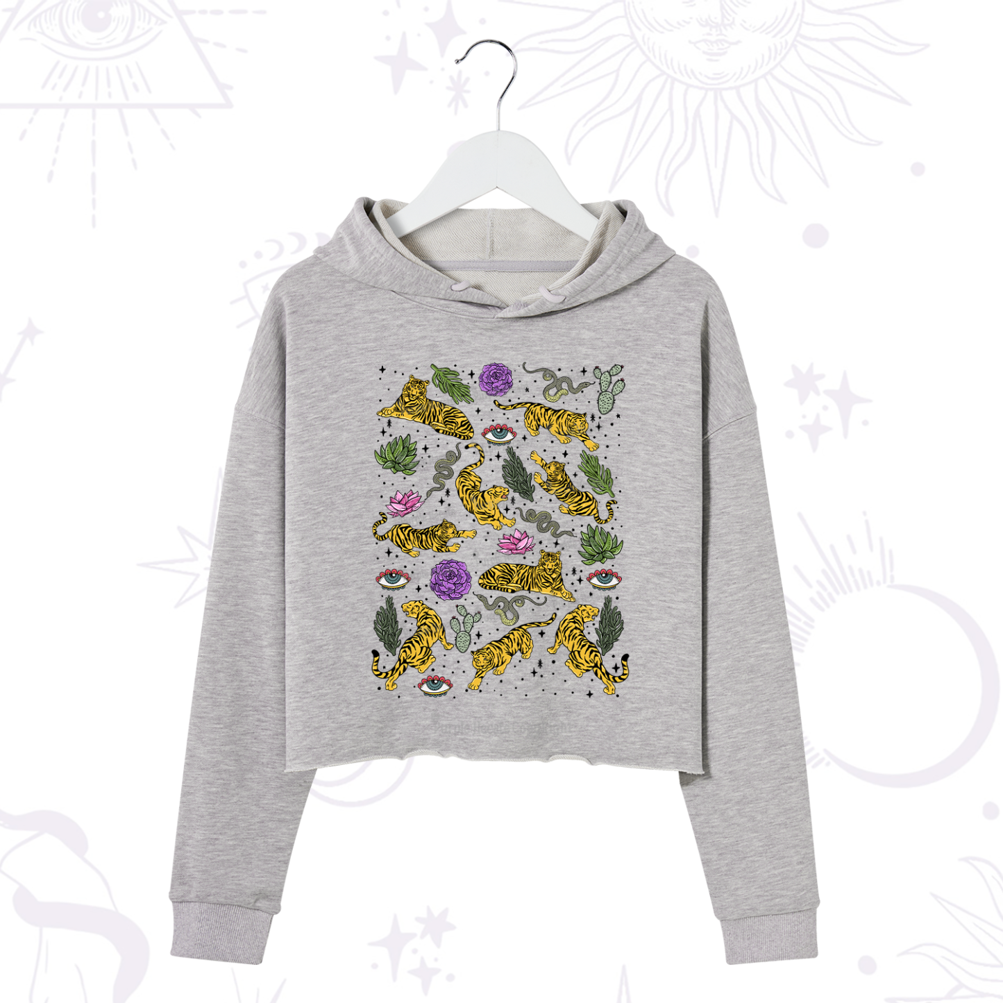 Purplehecate Desert Tiger Crop Hoodie