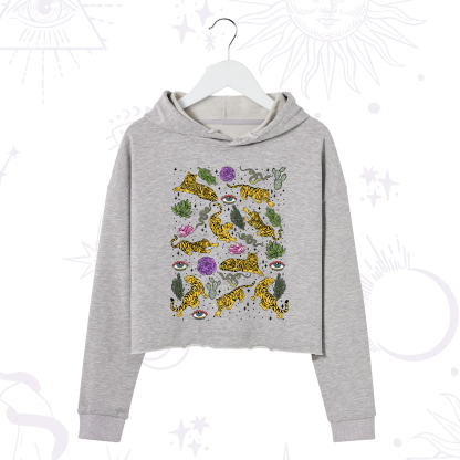 Purplehecate Desert Tiger Crop Hoodie
