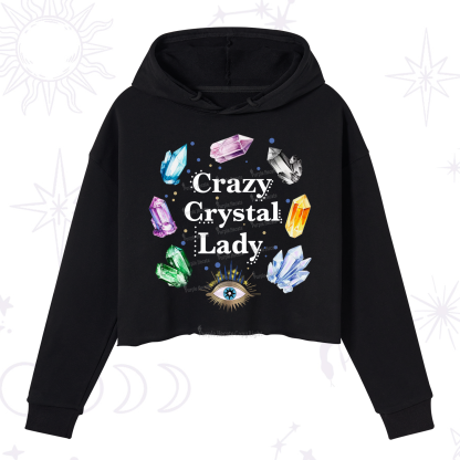 Purplehecate Crazy Crystal Lady Crop Hoodie