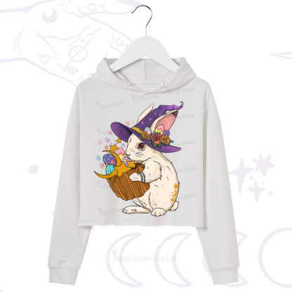 Purplehecate Enchanted Bunny Easter Crop Hoodie